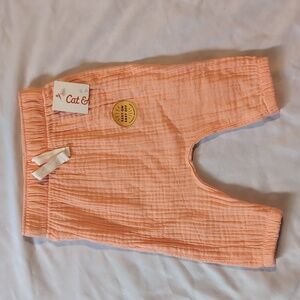 Cat & Jack breezy easy-on pant in peach pink, 3-6 months